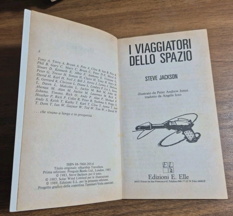I VIAGGIATORI DELLO SPAZIO di Steve Jackson 1989 Edizioni E …