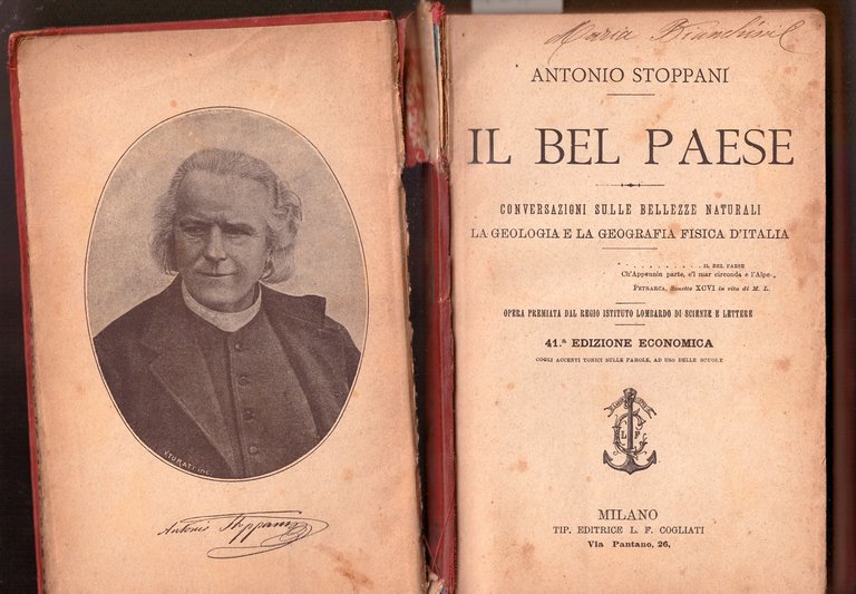 IL BEL PAESE di Antonio Stoppani 1897 Cogliati illustrato libro …
