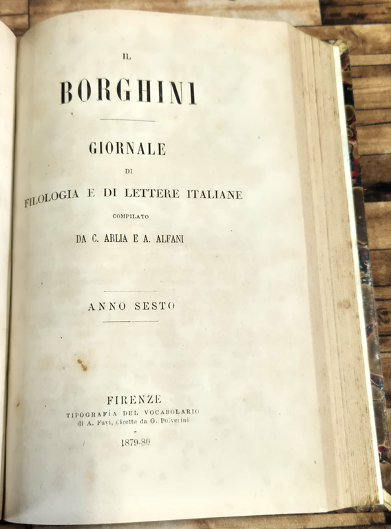 IL BORGHINI Giornale Filologia Lettere Italiane di Fanfani Arlia 1878 … | Immagine Gallery 3