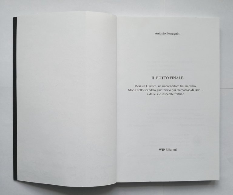 IL BOTTO FINALE di Antonio Perruggini 2013 WIP Edizioni Libro …