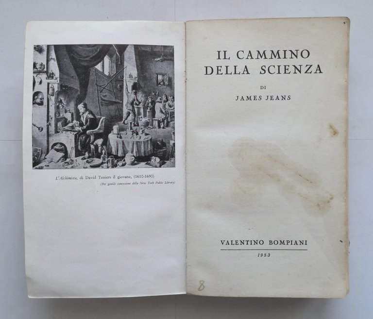 IL CAMMINO DELLA SCIENZA di James Jeans 1953 Bompiani libro