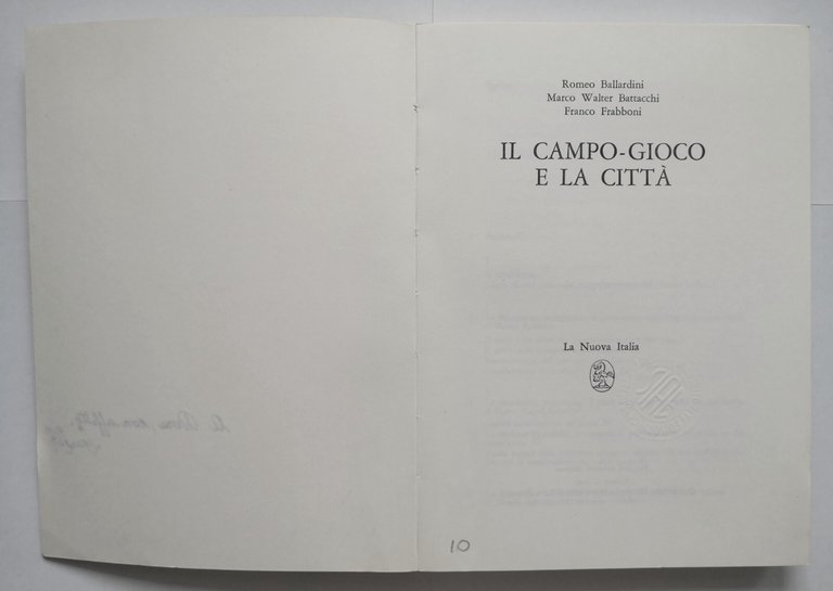 IL CAMPO GIOCO E LA CITTÁ di Ballardini Frabboni Battacchi …