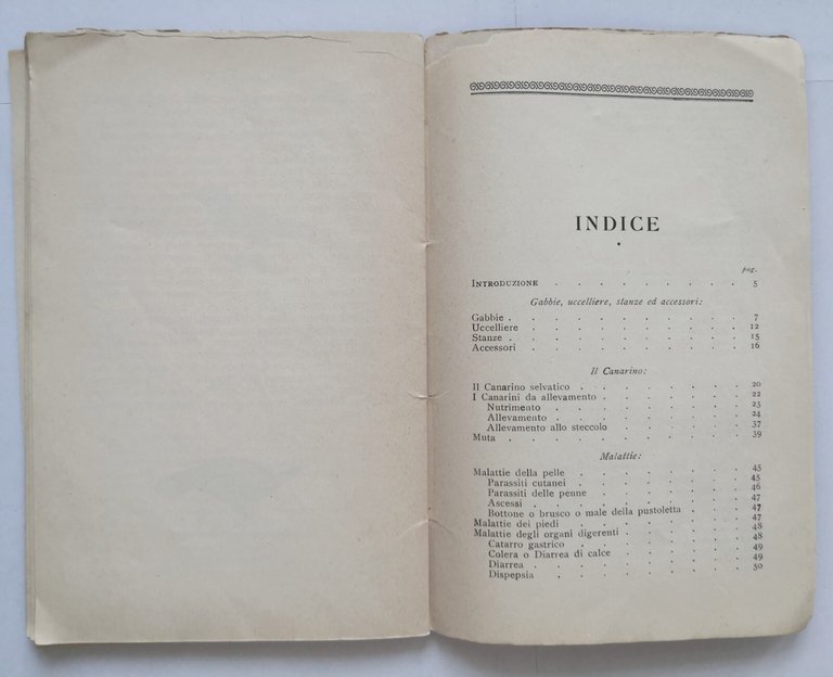 IL CANARINO di Paola 1934 Antonio Vallardi libro comuni uccelli …