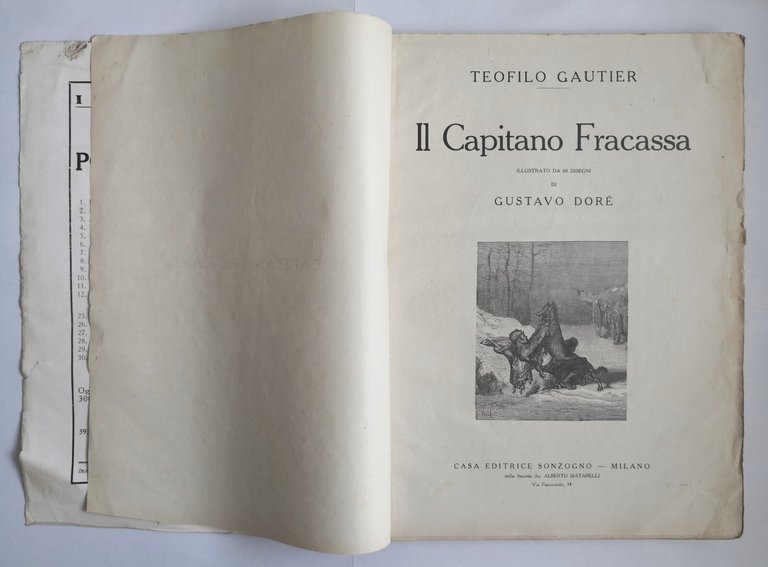 IL CAPITANO FRACASSA di Teofilo Gautier 1927 Sonzogno libro illustrato …