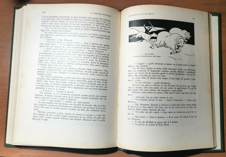 IL CAPITANO HATTERAS di Giulio Verne 1956 Principato libro illustrato …
