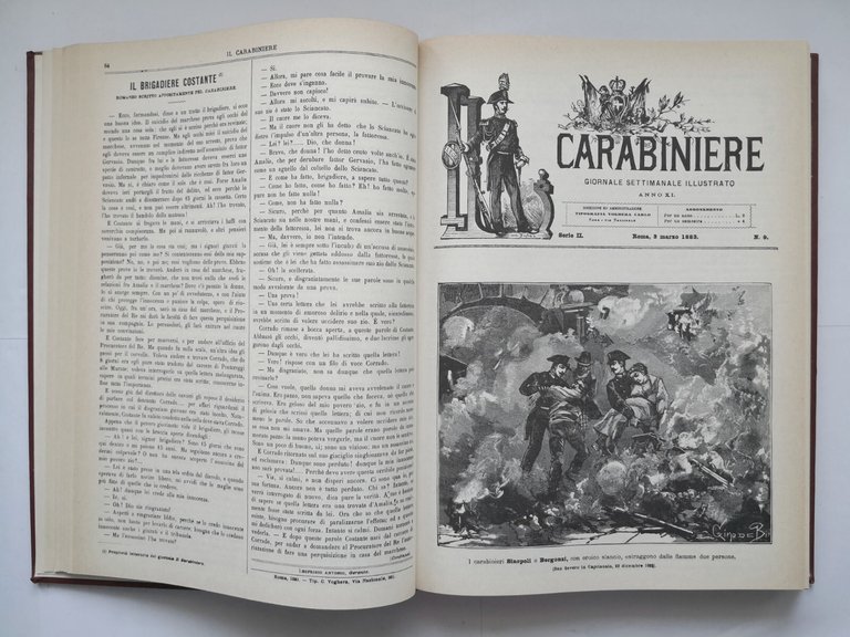 IL CARABINIERE copia anastatica del 1883 rivista 1981 arma giornale …