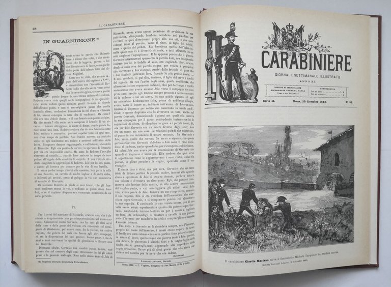 IL CARABINIERE copia anastatica del 1883 rivista 1981 arma giornale …