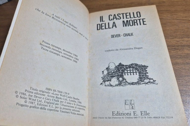 IL CASTELLO DELLA MORTE di Dever Chalk 1990 E Elle …