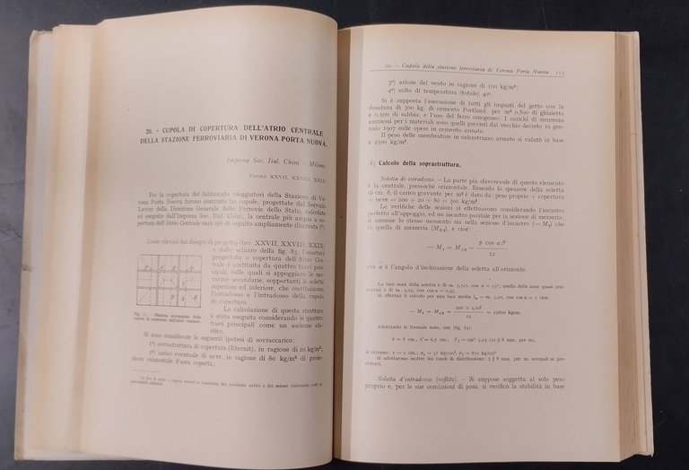 IL CEMENTO ARMATO 3 VOLUMi di Luigi Santarella 1948 Hoepli …