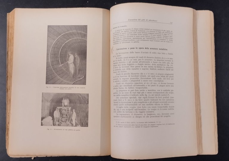 IL CEMENTO ARMATO 3 VOLUMi di Luigi Santarella 1948 Hoepli …