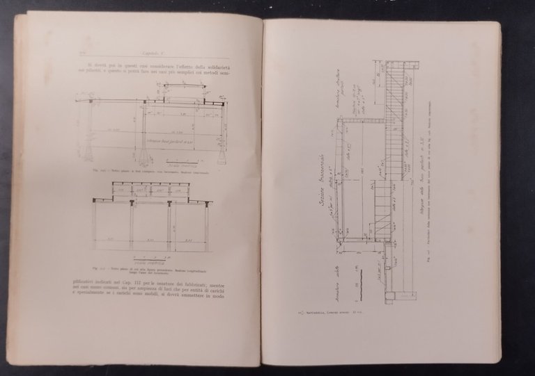 IL CEMENTO ARMATO 3 VOLUMi di Luigi Santarella 1948 Hoepli …