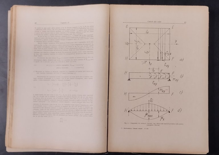 IL CEMENTO ARMATO di Luigi Santarella Volume 2 1948 Hoepli …