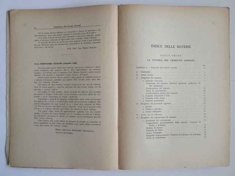 IL CEMENTO ARMATO di Luigi Santarella volume I la tecnica …