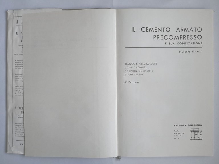 IL CEMENTO ARMATO PRECOMPRESSO E SUA CODIFICAZIONE di Rinaldi 1962 …