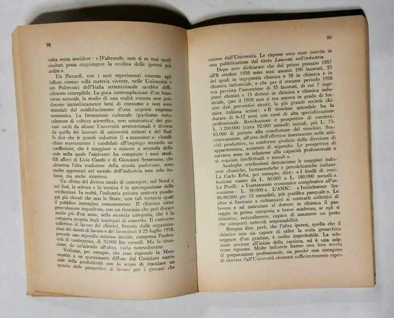 IL CHIMICO di Fabrizio De Santis 1961 Vallecchi libro manuale