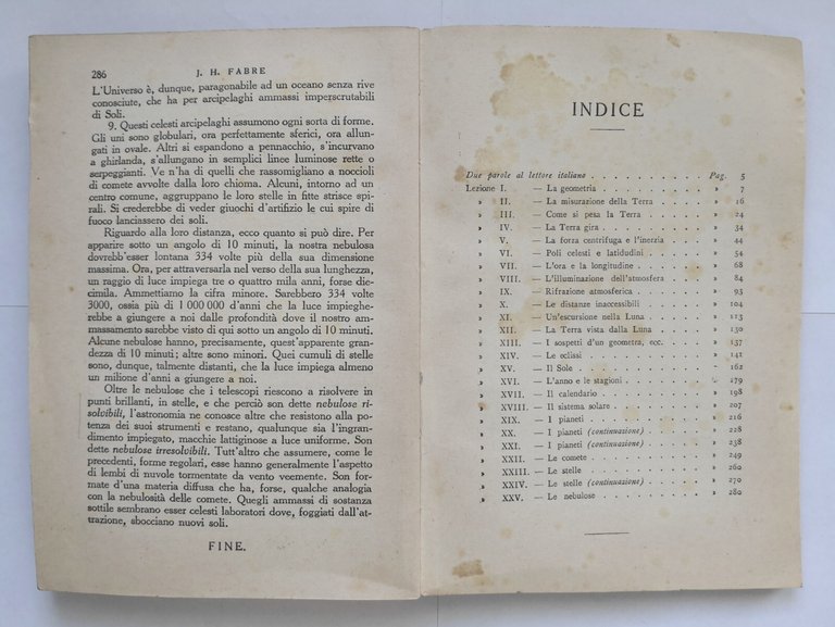 IL CIELO di J H Fabre Sonzogno Libro astronomia letture …