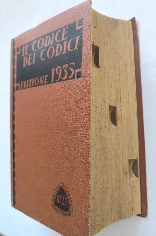 IL CODICE DEI CODICI 1935 UTET civile commercio penale procedura …