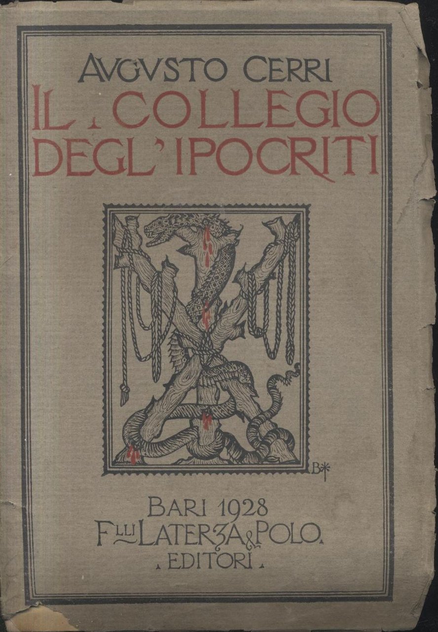 IL COLLEGIO DEGL IPOCRITI di Augusto Cerri 1928 Laterza e …