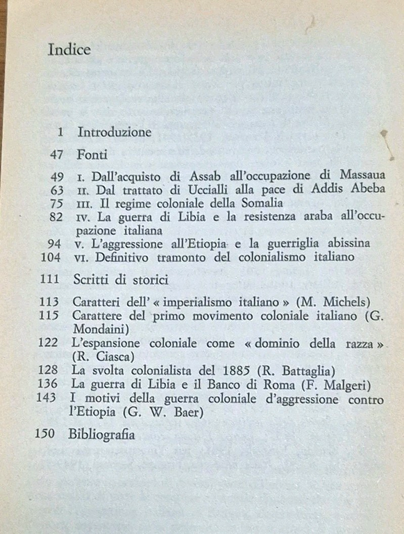 IL COLONIALISMO NELLA STORIA D'ITALIA 1882 1949 di Giovanni Naitza …