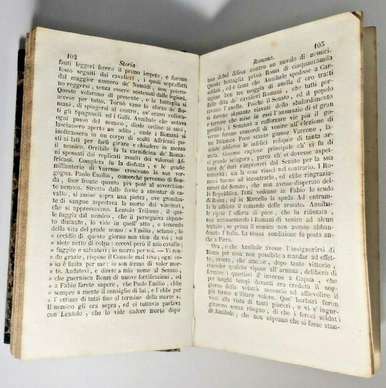 IL COMPENDIO DELLA STORIA ROMANA di Goldsmith 1847 2 libri …
