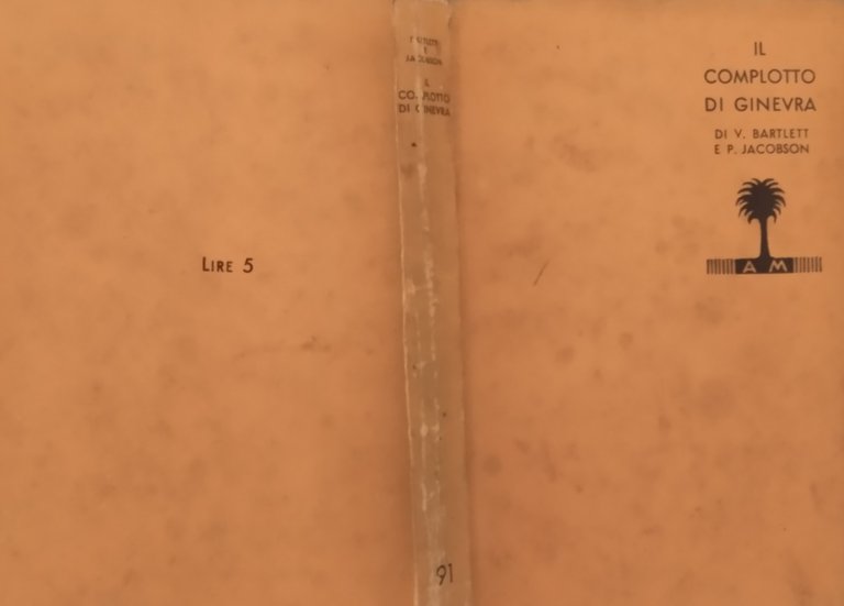 IL COMPLOTTO DI GINEVRA V Bartlett P Jacobson 1934 Mondadori …