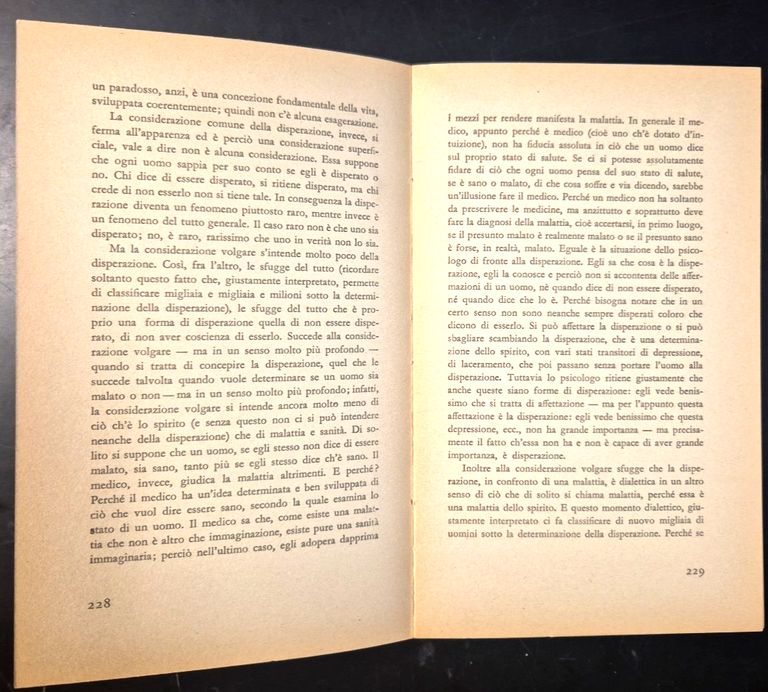 IL CONCETTO DELL'ANGOSCIA LA MALATTIA MORTALE di KIERKEGAARD 1965 SANSONI …