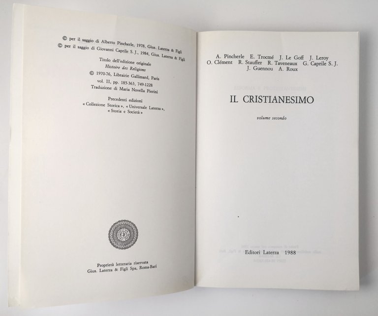 IL CRISTIANESIMO Volume 2 a cura di Puech 1988 Laterza …