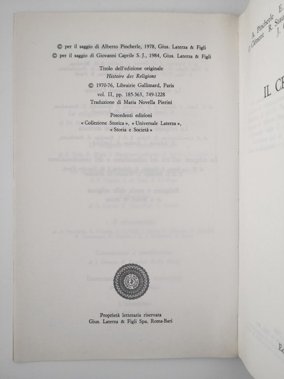 IL CRISTIANESIMO Volume I cura di Puech 1988 Biblioteca Universale …