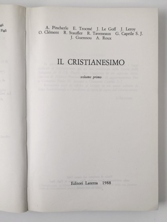 IL CRISTIANESIMO Volume I cura di Puech 1988 Biblioteca Universale …