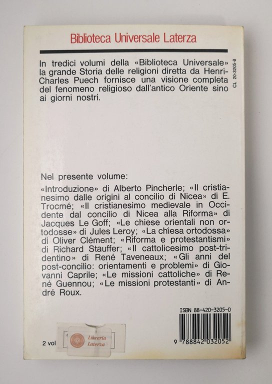 IL CRISTIANESIMO Volume I cura di Puech 1988 Biblioteca Universale …