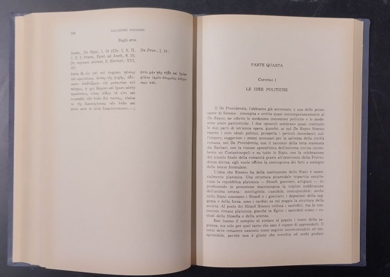 IL DE PROVIDENTIA DI SINESIO CIRENE Salvatore Nicolosi 1959 CEDAM …