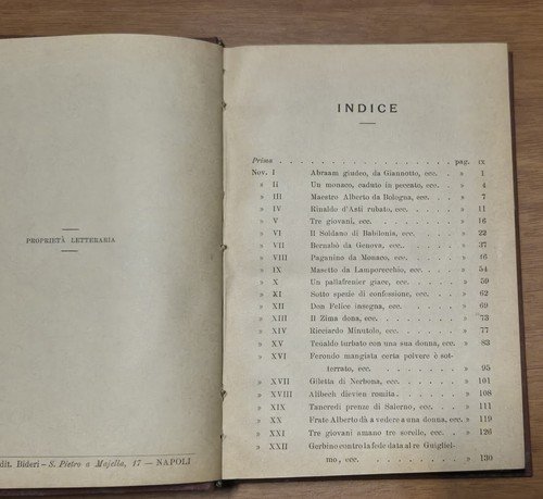 Il Decamerone di Giovanni Boccaccio 1905 Bideri Edizione Integrale note …