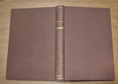 Il Decamerone di Giovanni Boccaccio 1905 Bideri Edizione Integrale note …