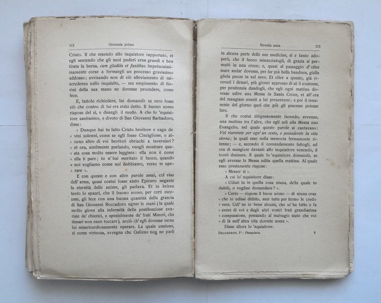 IL DECAMERONE novella prima di Giovanni Boccaccio 1913 Formiggini libro …