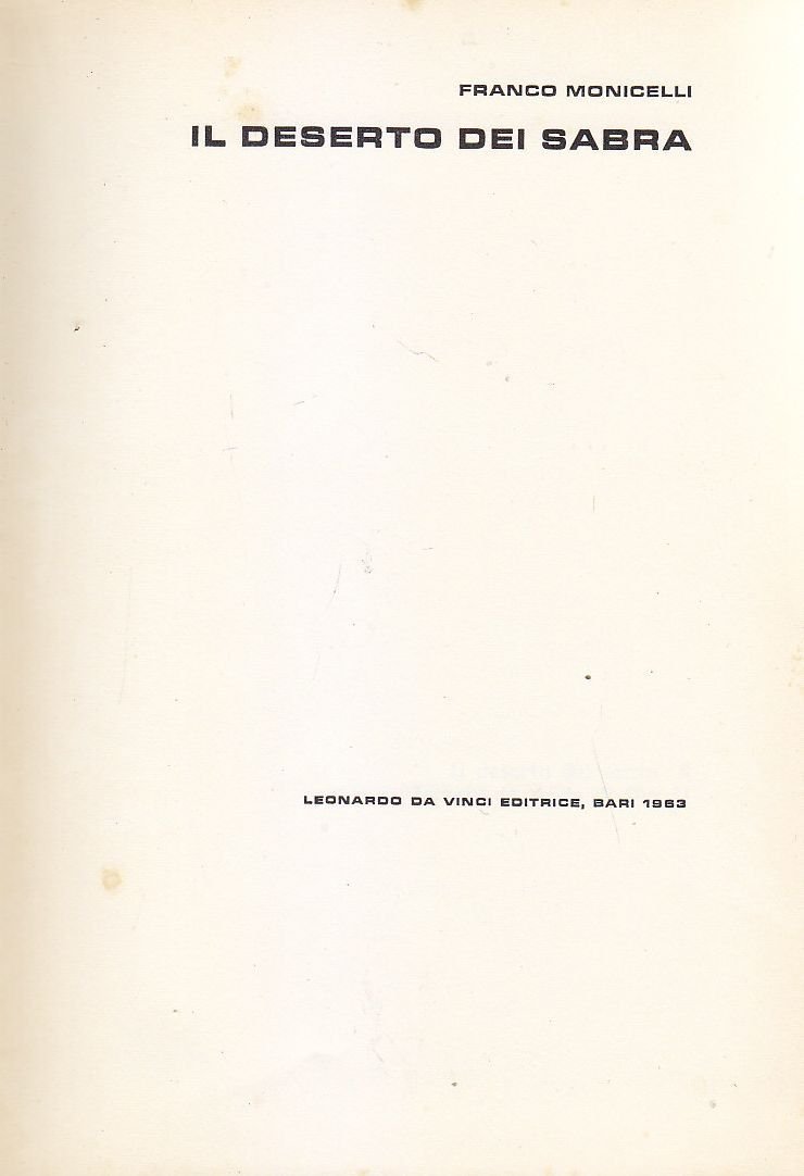 IL DESERTO DEI SABRA di Franco Monicelli 1963 Leonardo da …