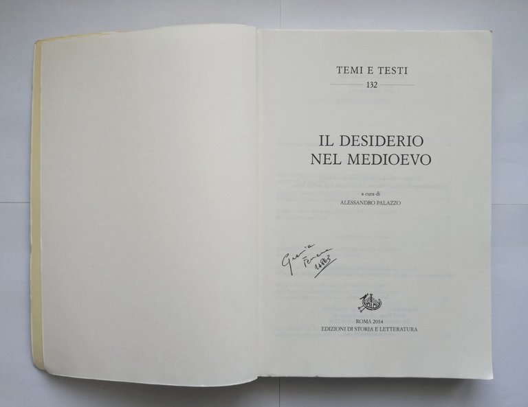 IL DESIDERIO NEL MEDIOEVO di Alessandro Palazzo 2014 edizioni storia …