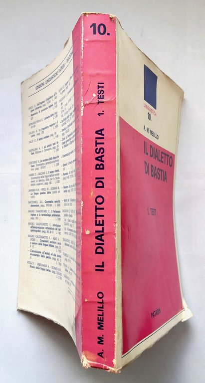 IL DIALETTO DI BASTIA Melillo 2 volumi 1973 Patron libro …