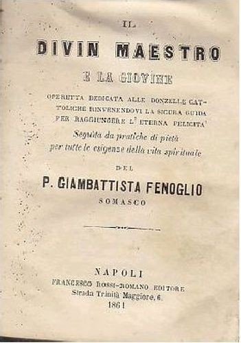 IL DIVIN MAESTRO E LA GIOVINE di Giambattista Fenoglio 1861 …