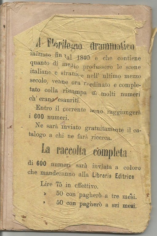 IL DUCA ED IL FORZATO di Riccardo Castelvecchio 1876 Libretto …