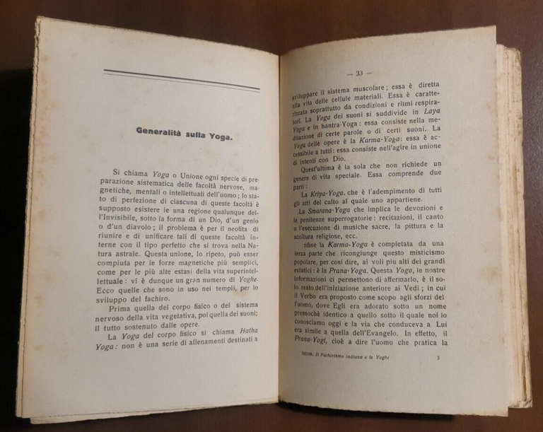IL FACHIRISMO INDIANO E LE YOGHE di Sedir 1925 Atanor …