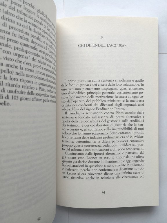 IL FALÒ DELLE VERITÀ di Luigi Quaranta 2004 Libro Processo …