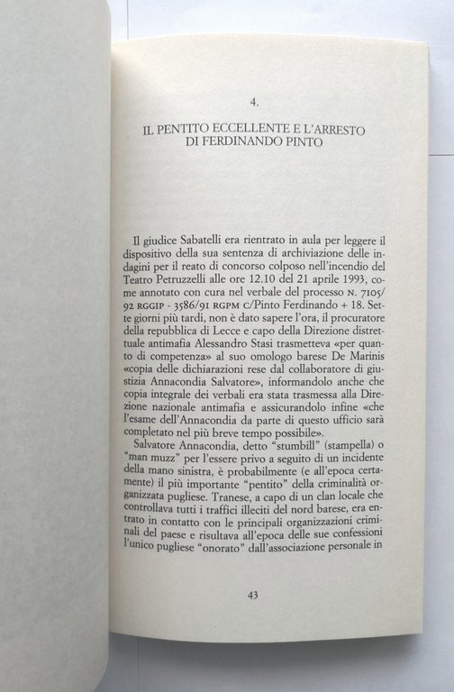IL FALÒ DELLE VERITÀ di Luigi Quaranta 2004 Libro Processo …