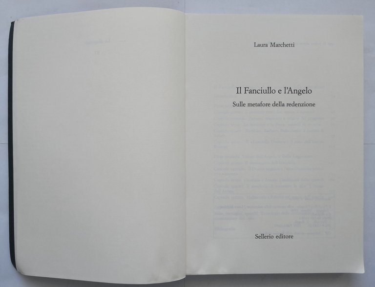 IL FANCIULLO E L'ANGELO di Laura Marchetti 1996 Sellerio Libro …