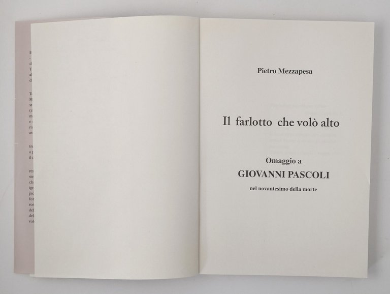 IL FARLOTTO CHE VOLÒ ALTO di Pietro Mezzapesa 2002 Giovanni …