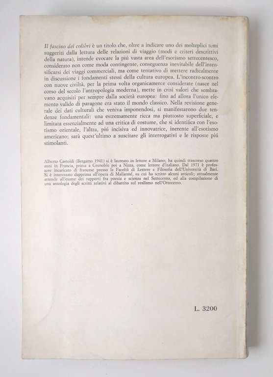 IL FASCINO DEL COLIBRÍ di Alberto Castoldi 1972 letteratura francese …