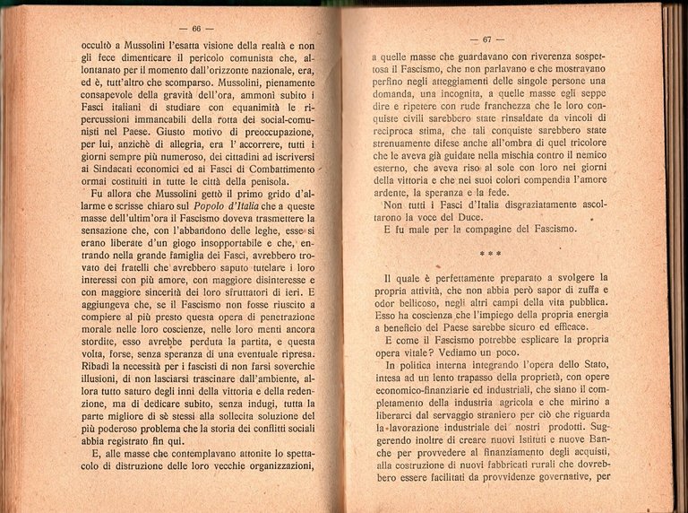 IL FASCISMO NELLA VITA ITALIANA di Pietro Gorgolini 1923 Silvestrelli …
