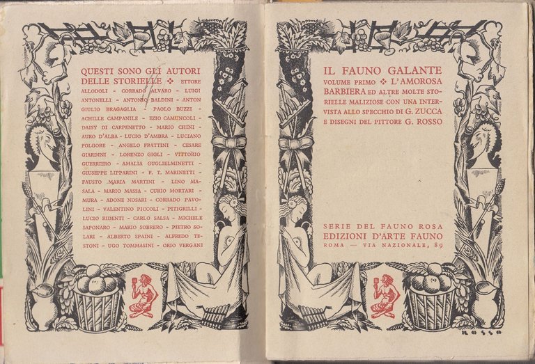 IL FAUNO GALANTE l'amorosa barbiera di Marinetti Pitigrilli Alvaro Campanile …