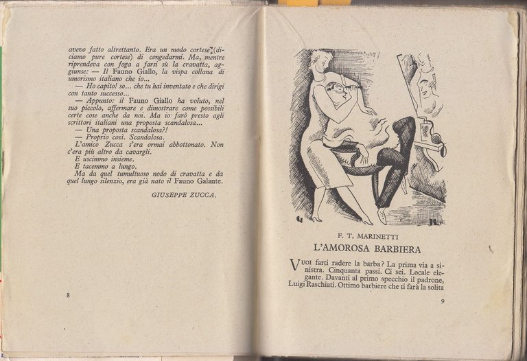 IL FAUNO GALANTE l'amorosa barbiera di Marinetti Pitigrilli Alvaro Campanile …