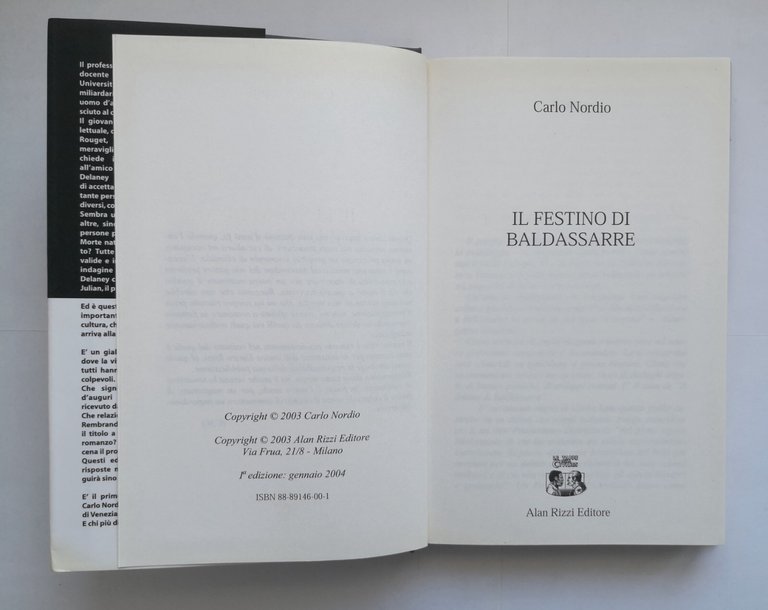 IL FESTINO DI BALDASSARRE di Carlo Nordio 2004 Alan Rizzi …