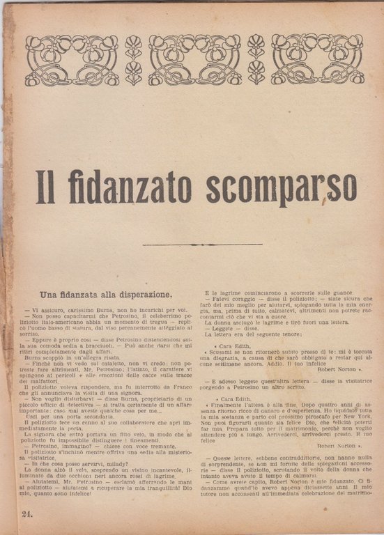 IL FIDANZATO SCOMPARSO Petrosino contro mafia camorra mano nera Fascicolo …